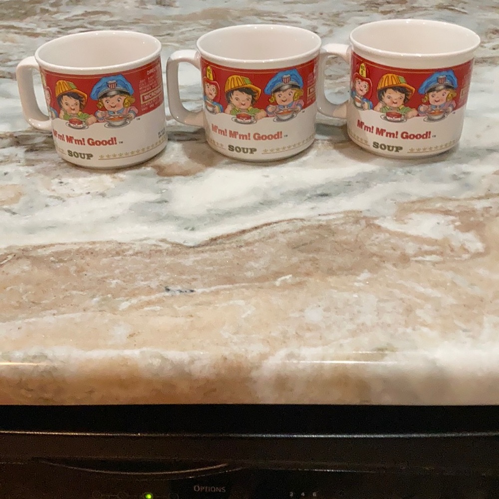 Vintage 1993 Campbell’s kids mugs.
